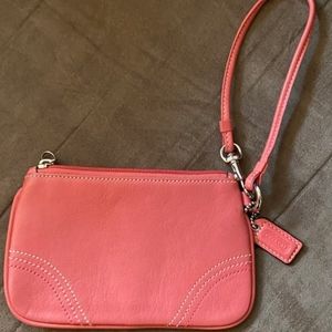 Coral Coach Wristlet